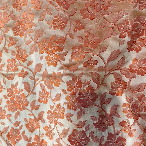 60s floral brocade handmade dress - Picture 5 of 7